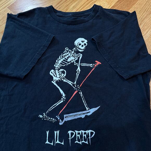 Lil Peep Rap Tee RIP Schemaposse Mens Medium Black Reaper T-Shirt - Picture 1 of 5